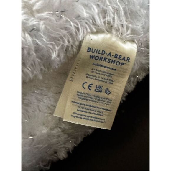 Build A Bear Glisten Reindeer Sparkling White Fur Gift Blue eyes - Picture 3 of 3